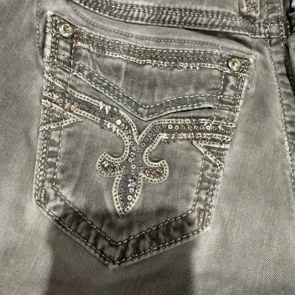 Rock Revival Gray Straight Leg Women's Jeans - Picture 4 of 10